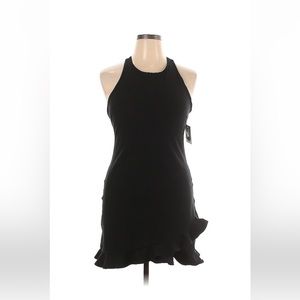 Beyond Yoga Women's Spacedye Ruffled Up Dress in Black Size XL - NWT